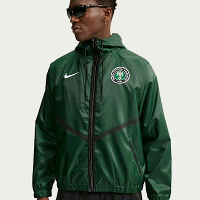 M Nike 冬用トレーニング フルジップフードジャケット オリーブグリーン Nigeria Men's Nike Dri-FIT Soccer Anthem Jacket. Nike.com